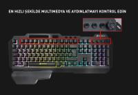 GameBooster G25K Shock Türkçe RGB Membrane Gaming Klavye